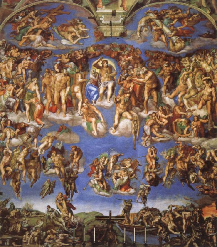 Michelangelo Buonarroti the last judgment oil painting image